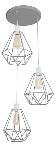 Lustr KARO 3xE27/15W/230V šedá