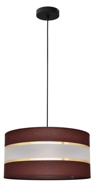 Lustr na lanku HELEN 1xE27/15W/230V pr. 40 cm hnědá/černá/zlatá