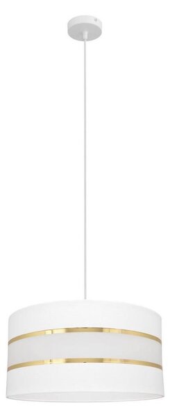 Lustr na lanku HELEN 1xE27/15W/230V pr. 40 cm bílá/zlatá