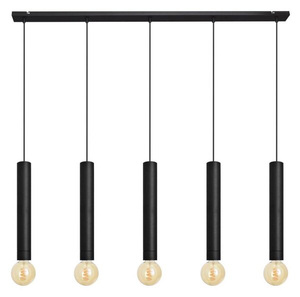 Lustr na lanku TUBA 5xE27/15W/230V černá