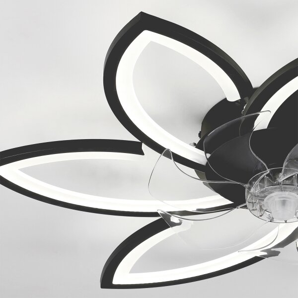 Brilagi-LED Stmívatelné svítidlo s ventilátorem LED/50W/230V 3000-6500K černá+DO