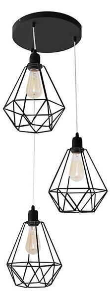 Lustr KARO 3xE27/15W/230V černá