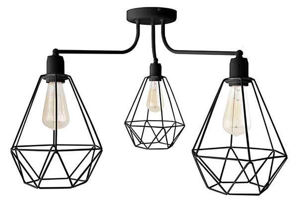 Lustr KARO 3xE27/15W/230V černá