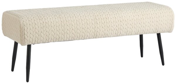 TABURETOVÁ LAVICE, kov, textil, kompozitní dřevo, 110/41/43 cm MID.YOU - Online Only lavice, Online Only