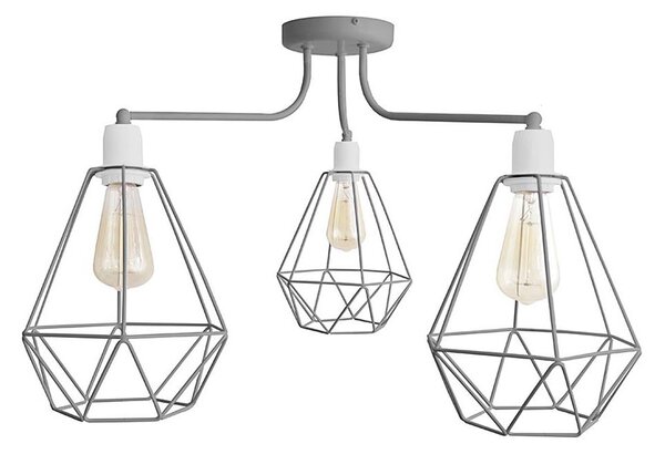 Lustr KARO 3xE27/15W/230V šedá