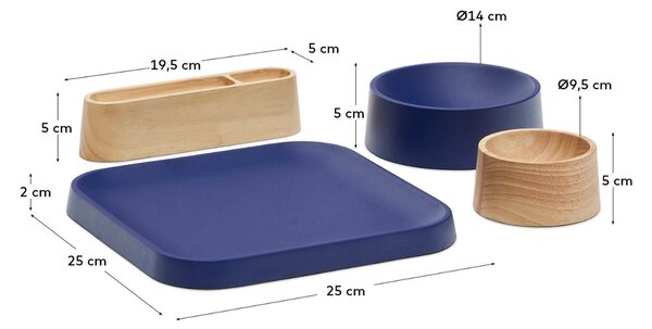 Sada servírovacích misek Kave Home Bletz, 4 ks