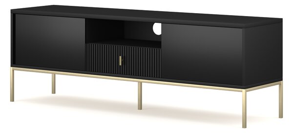 TV stolek/skříňka – WIP – Magara 2D1S (černá + zlatá)
