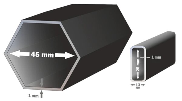 TENTino Nůžkový párty stan 3x3 m STEEL HEXAGON Barva opláštění (Zvolte variantu): 11A - ČERNÁ