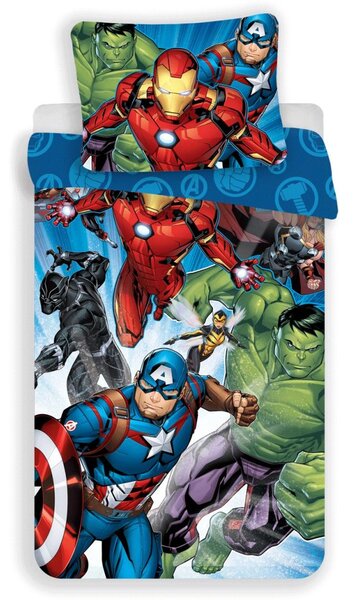 Jerry Fabrics s. r. o. Povlečení Licenční 140x200+70x90 - Avengers "Brands 02"