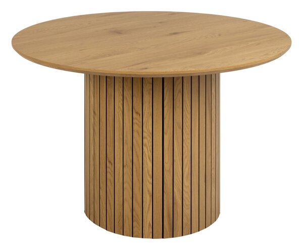 Kulatý jídelní stůl s deskou v dubovém dekoru ø 120 cm Yale - Actona