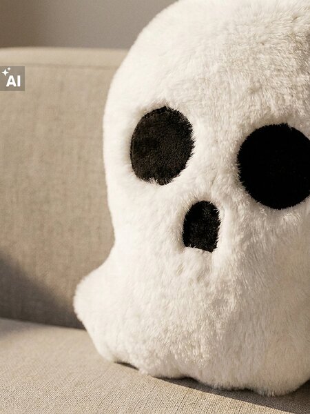 Sinsay - Halloweenský dekorativní polštář ve tvaru ducha - bílá
