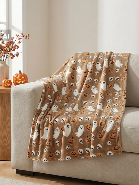 Sinsay - Deka s halloweenským motivem - vícebarevná