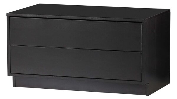 Černý modulární TV stolek z borovicového dřeva 75x40 cm Finca – WOOOD
