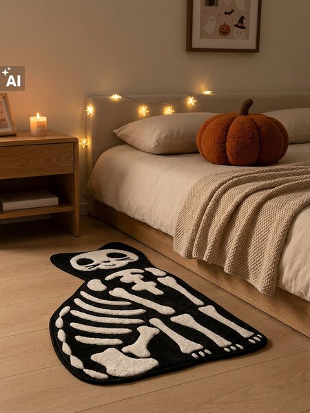 Sinsay - Koberec ve tvaru kočky s halloweenským motivem - vícebarevná