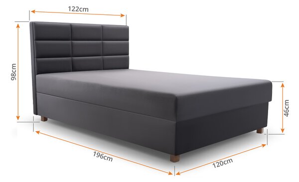 Jednolůžková postel 120 cm Picasso II (tmavě zelená) (s úl. prostorem a matrací)