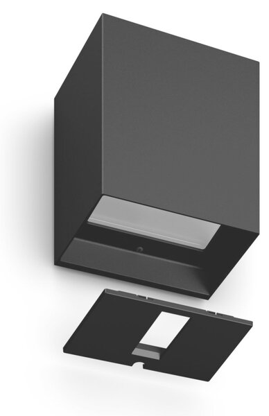 HUE WACA Resonate venkovní nástěnné LED svítidlo 8W 590lm 2000-6500K RGB IP44, černé