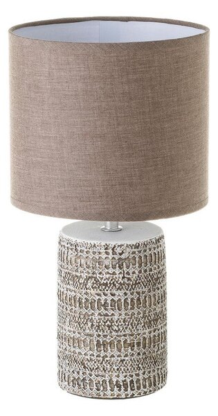 Hnědá stolní lampa s textilním stínidlem (výška 33,5 cm) – Casa Selección