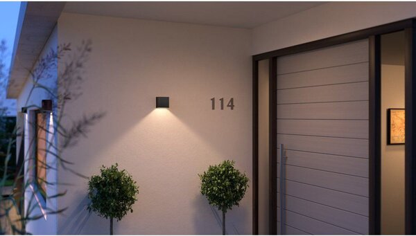 HUE WACA Resonate venkovní nástěnné LED svítidlo 8W 590lm 2000-6500K RGB IP44, černé