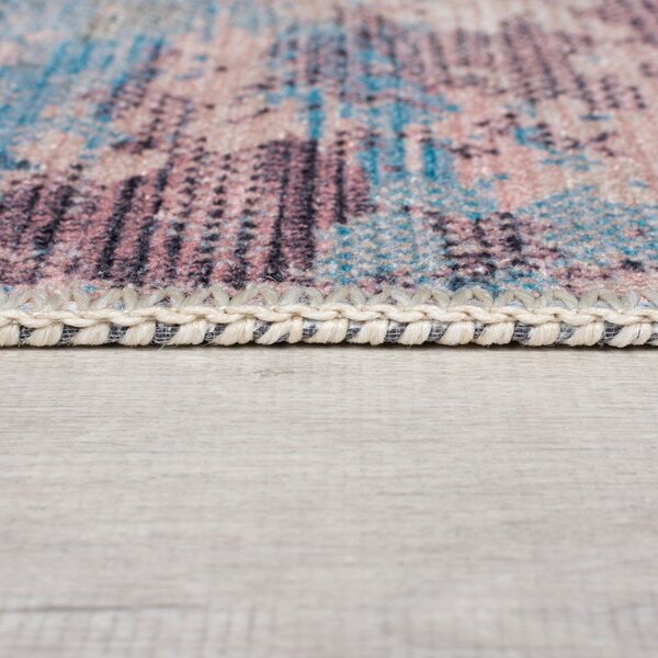 Modro-fialový pratelný běhoun s příměsí recyklovaných vláken 60x230 cm Reid – Flair Rugs