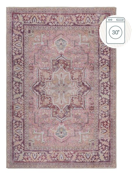 Světle červený pratelný koberec s příměsí recyklovaných vláken 160x230 cm Windsor – Flair Rugs