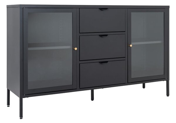 Černá kovová komoda 140x85 cm Dalby – House Nordic