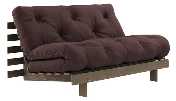 Tmavě hnědá rozkládací pohovka 140 cm Roots – Karup Design