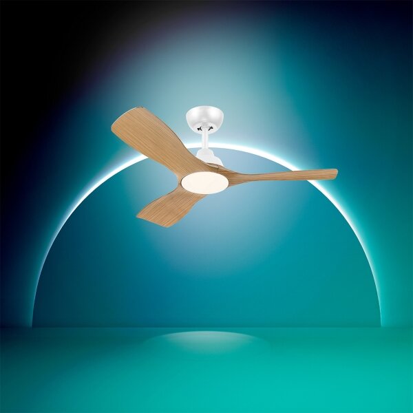 Philips-LED Stm. stropní ventilátor OLAS LED/24W/230V pr. 106 cm bílá/hnědá + DO