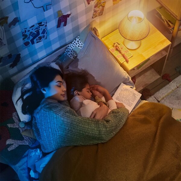 Philips-LED Stm. stropní ventilátor OLAS LED/24W/230V pr. 132 cm černá/hnědá +DO