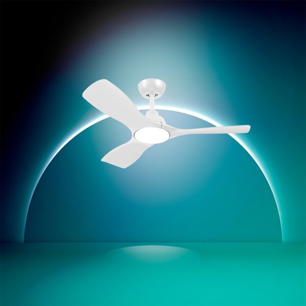 Philips-LED Stm. stropní ventilátor OLAS LED/24W/230V pr. 106 cm bílá + DO