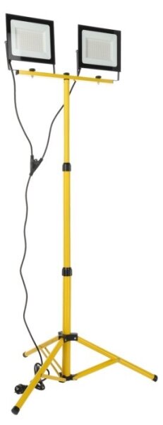 LED Reflektor se stojanem TIGRA 2xLED/100W/230V 4000K IP54 černá/žlutá