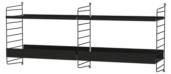 Policový systém Kitchen B Black / Black