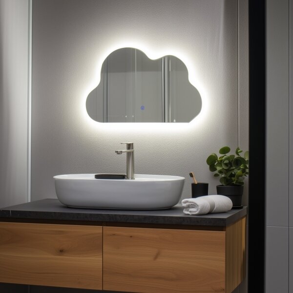 Brilagi - LED Koup. zrcadlo NUVOLA LED/19W/230V 37x60 cm IP44 CRI 90 stmív. +CCT
