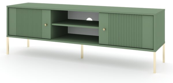 TV stolek/skříňka Isae TV (kouřově zelená + zlatá)