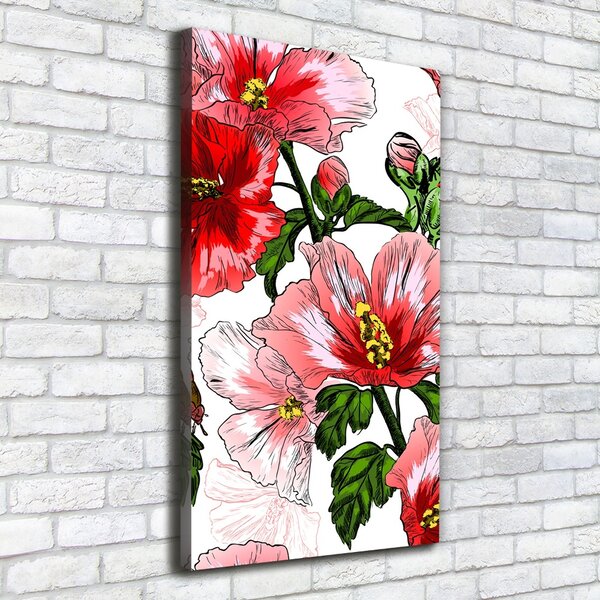 Vertikální Moderní obraz canvas na rámu Ibišek ocv-65039906
