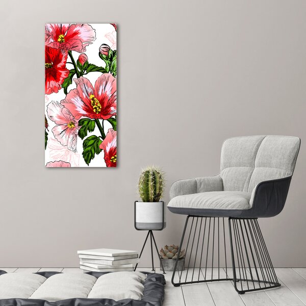 Vertikální Moderní obraz canvas na rámu Ibišek ocv-65039906