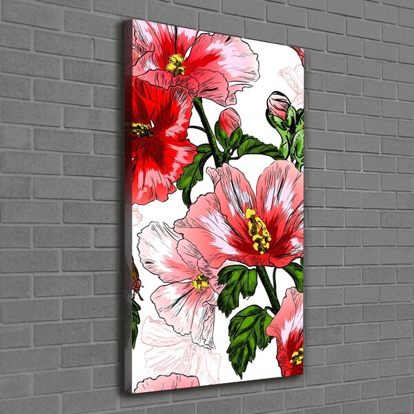 Vertikální Moderní obraz canvas na rámu Ibišek ocv-65039906