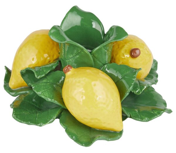 LEMON Svícen na dlouhou svíčku citrony