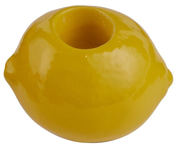 LEMON Svícen na dlouhou svíčku citron