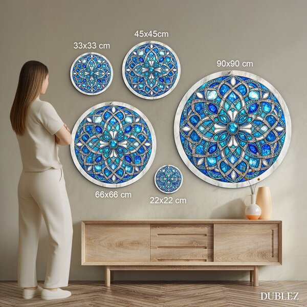 DUBLEZ | Dřevěný obraz mandala - Zirkón | UV tisk, Premium