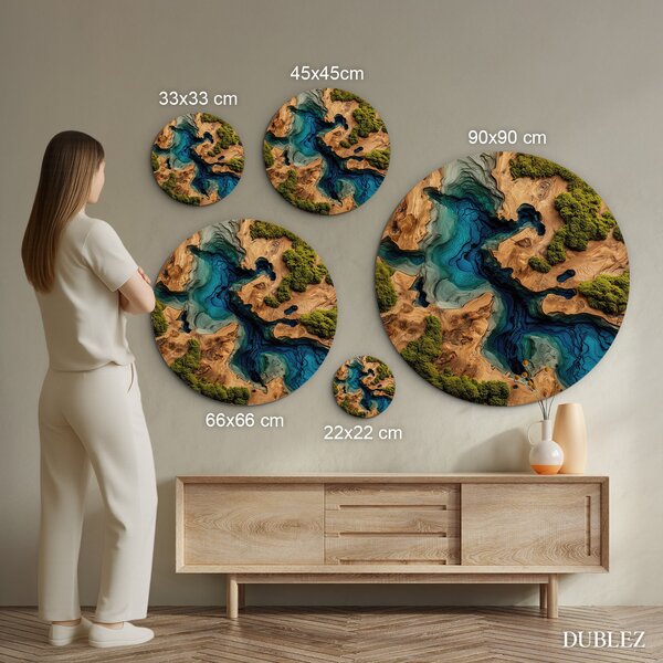 DUBLEZ | Designový obraz na zeď - Modrá laguna | UV tisk, Premium