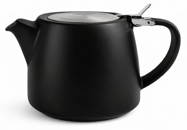 Minimal – keramická konvice na sypaný čaj, 500 ml (černá)