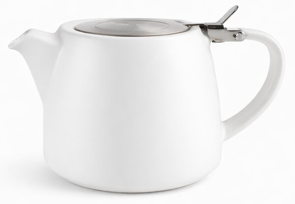 Minimal – keramická konvice na sypaný čaj, 500 ml (bílá)