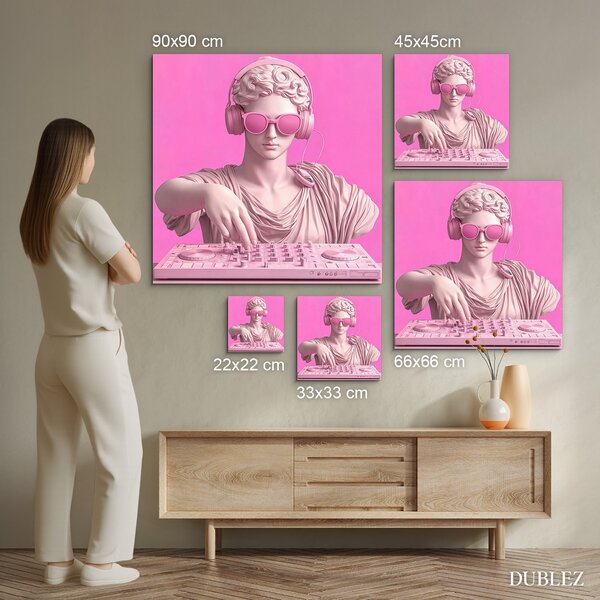 DUBLEZ | Moderní pop-art obraz - DJ Socha | UV tisk, Premium