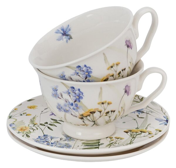 Porcelánový šálek na noze s podšálkem Royal Melody 250 ml sada 2ks