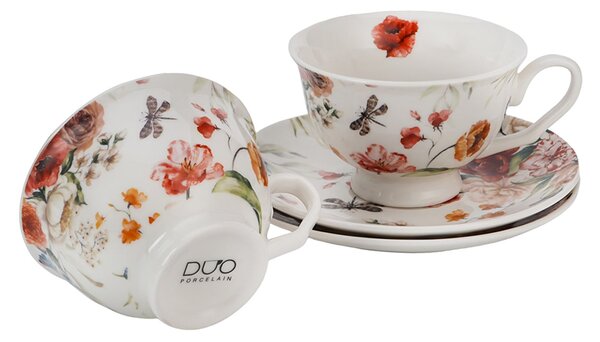 Porcelánový šálek na noze s podšálkem Royal Rebecca 250 ml sada 2ks