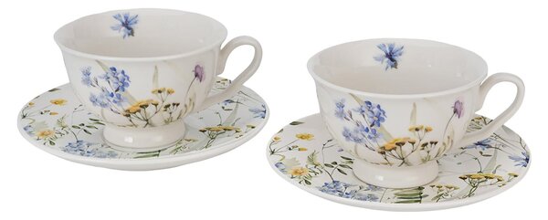 Porcelánový šálek na noze s podšálkem Royal Melody 250 ml sada 2ks