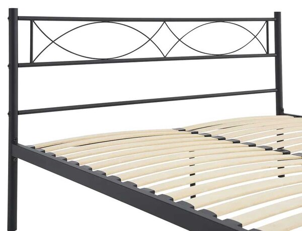 STELVIA NEW POSTEL 160x200 CIERNA KOVOVA MB-2511