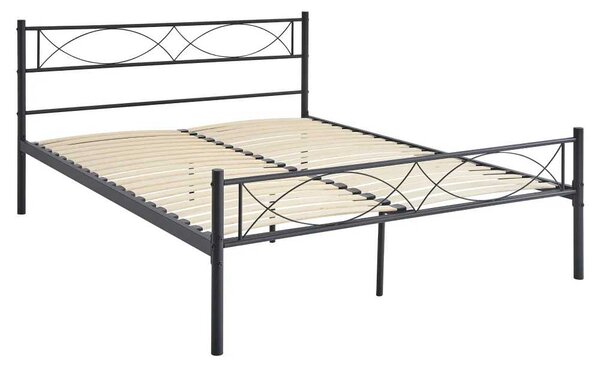 STELVIA NEW POSTEL 160x200 CIERNA KOVOVA MB-2511