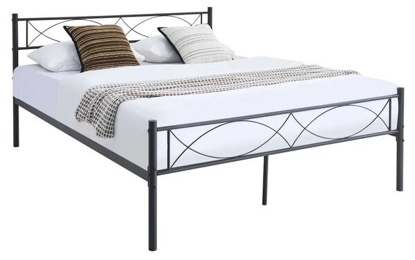 STELVIA NEW POSTEL 160x200 CIERNA KOVOVA MB-2511