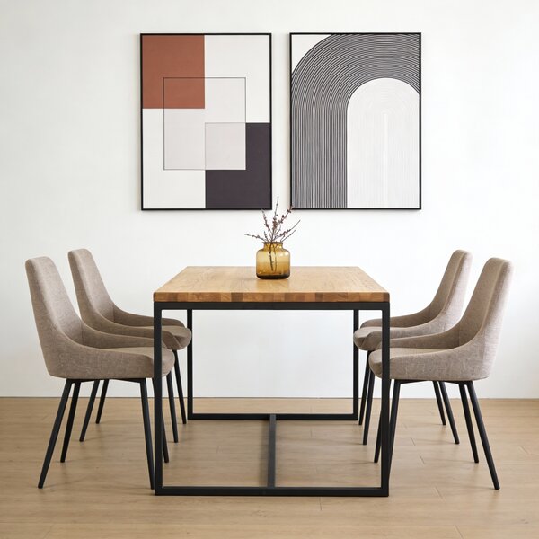 Jídelní stůl s masivní dubovou deskou Ela 1400 x 900 mm